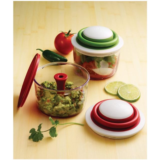 Salad Spinner with QuickChop Pull Chopper 