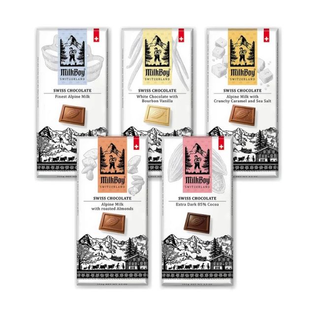Milkboy Swiss Gourmet Chocolate Bars
