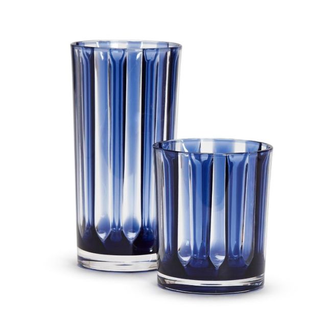 "Water's Edge" Blue "Crystal" Acrylic Drinkware - 2 Sizes