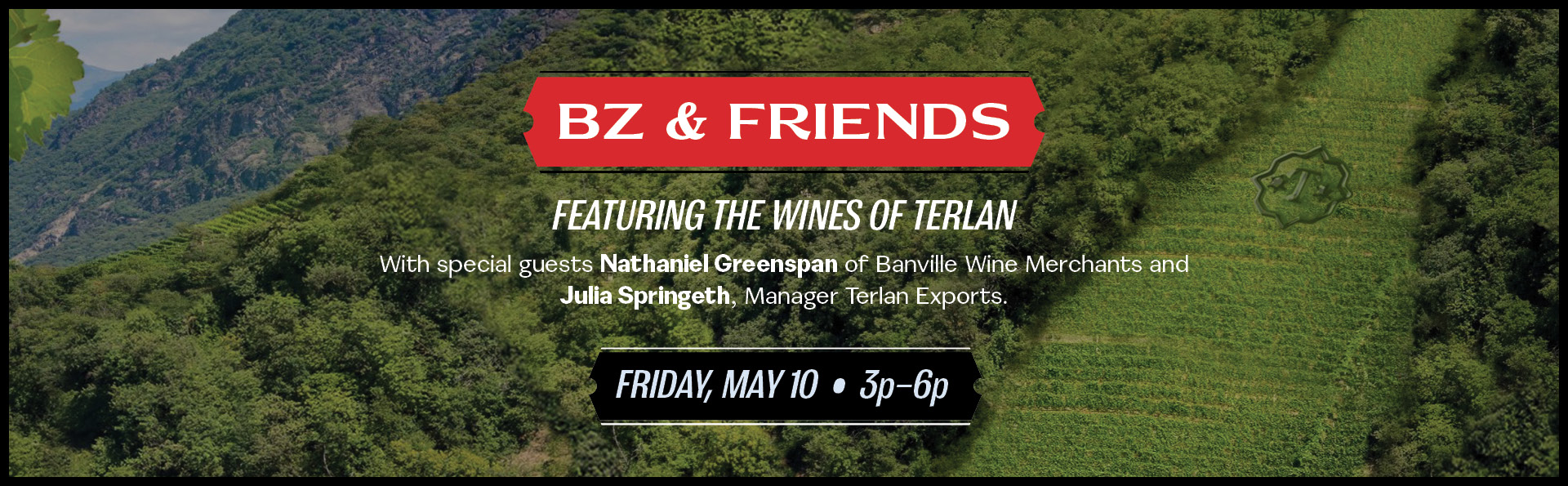 BZ & Friends Wine Tasting on May 10th, 2024 at Shubie's Marketplace