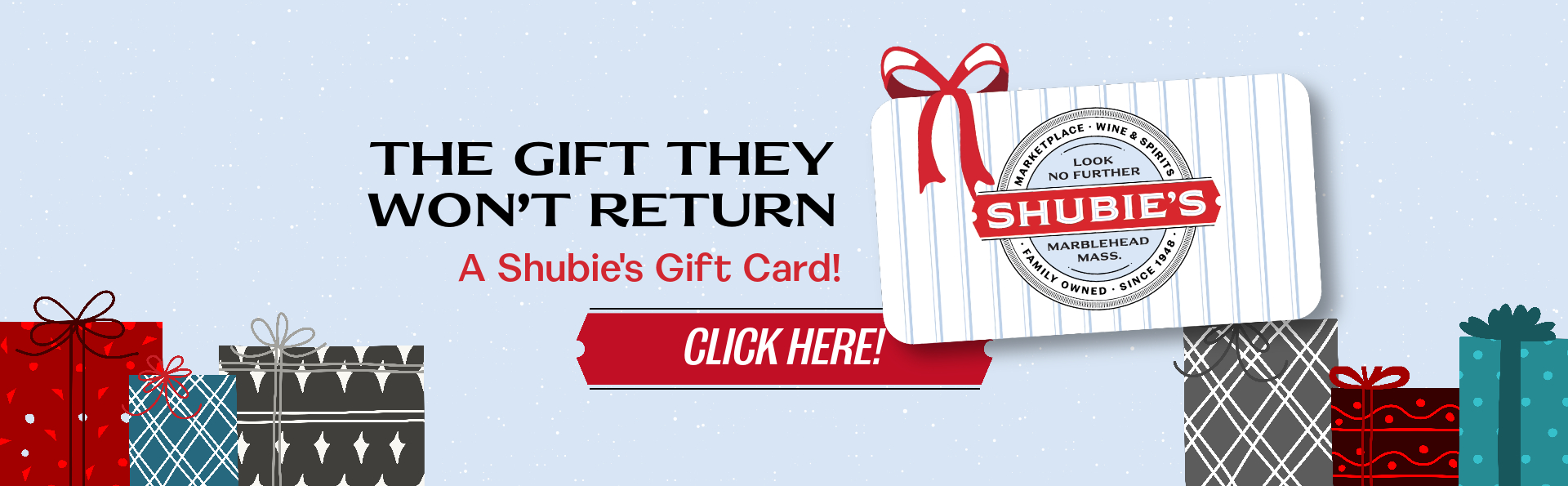 Shubie's Marketplace Gift Card Banner Image